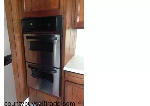 Refrigerator, double oven, dishwasher, range/hood